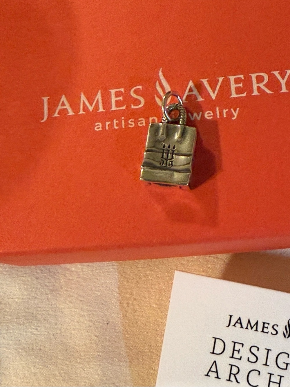 James Avery Silver shopping  bag  Charm New